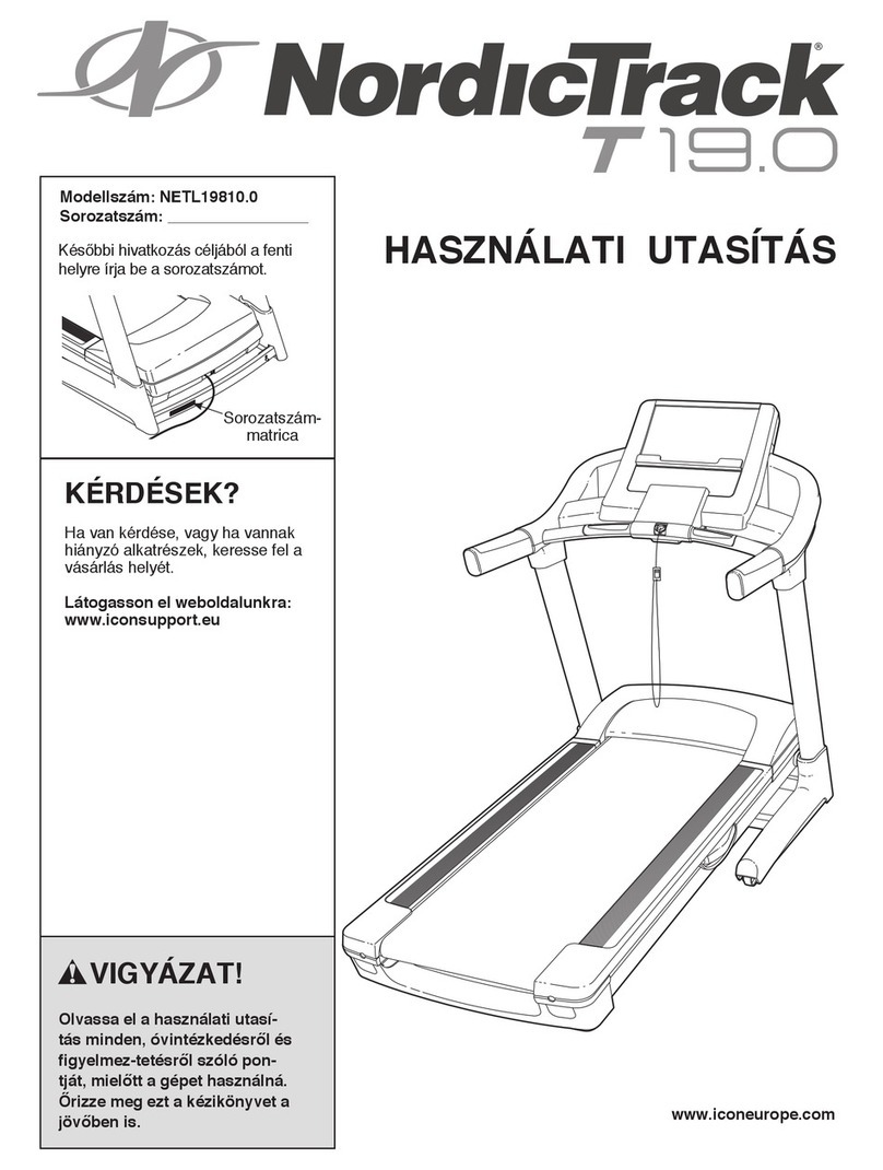NordicTrack 19.0 Treadmill User manual
