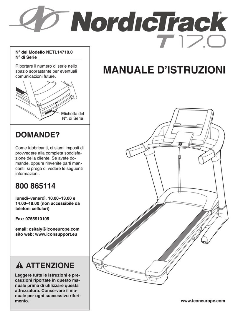 NordicTrack 17.0 Treadmill Manuale d'istruzioni