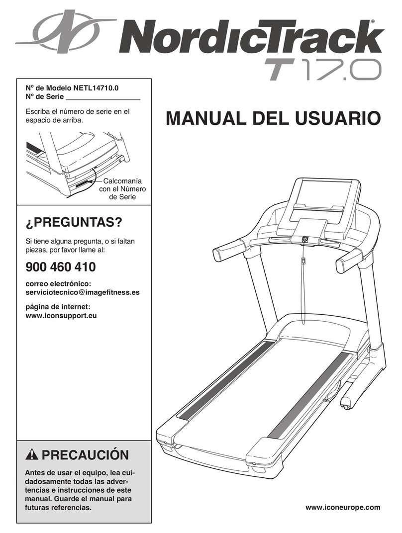 NordicTrack 17.0 Treadmill Manual Del Usuario