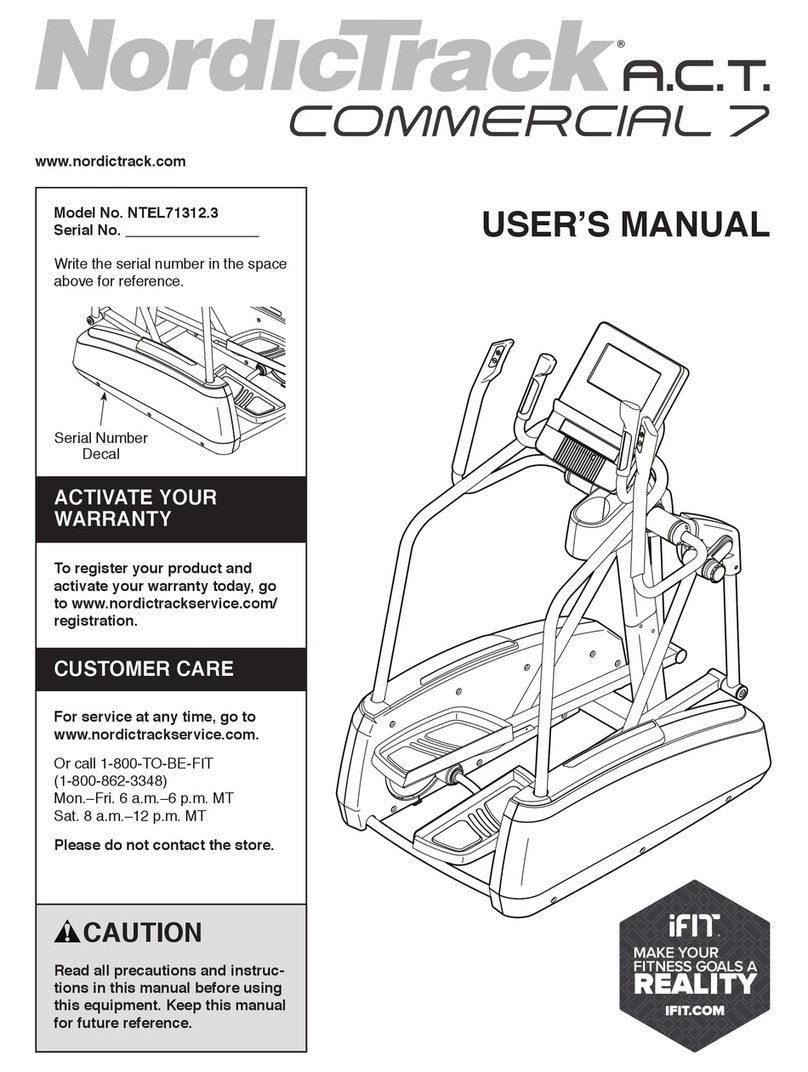 NordicTrack A.c.t. 7 Elliptical manual