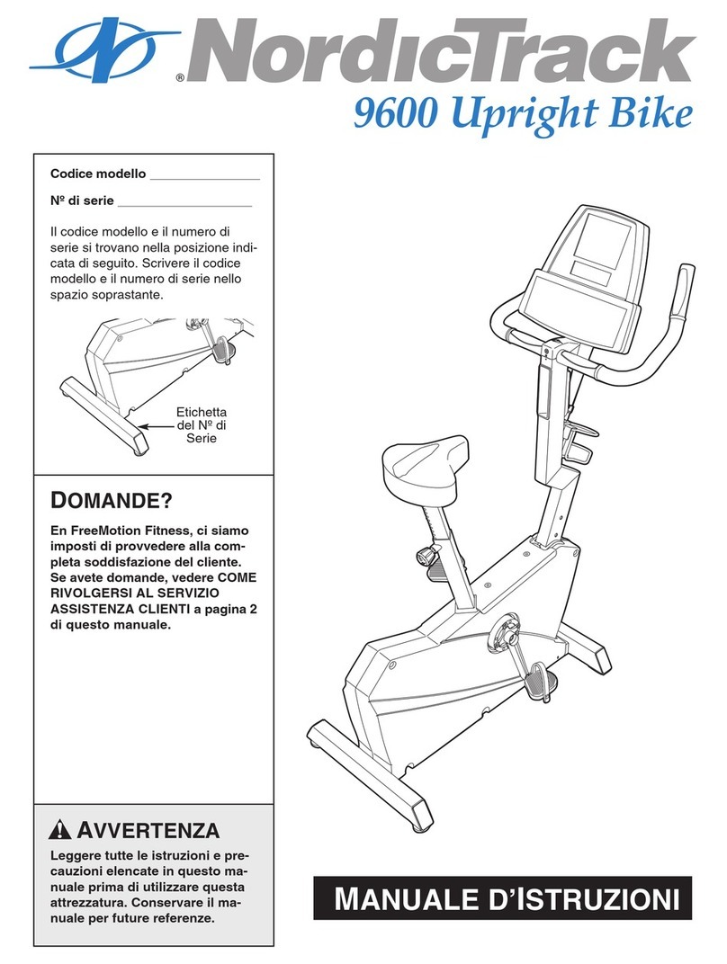 NordicTrack 9600 Bike Operating and maintenance manual