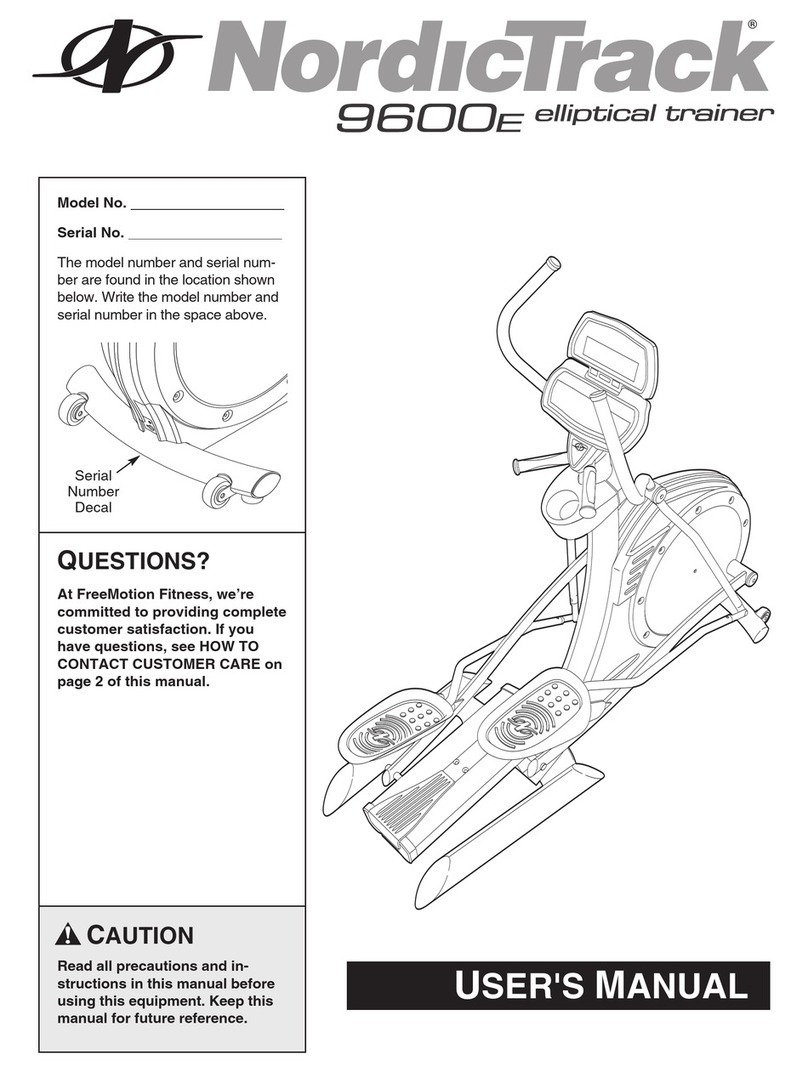 NordicTrack 9600 El Trainerelliptical manual