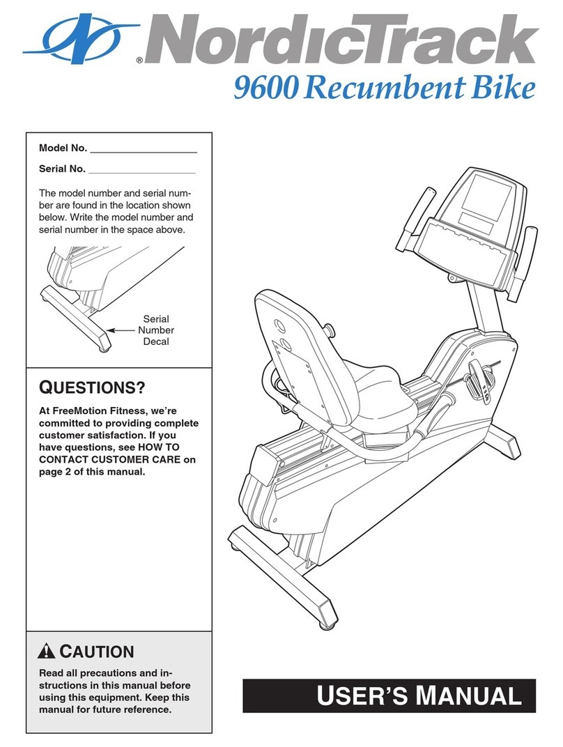 NordicTrack 9600 Bike manual