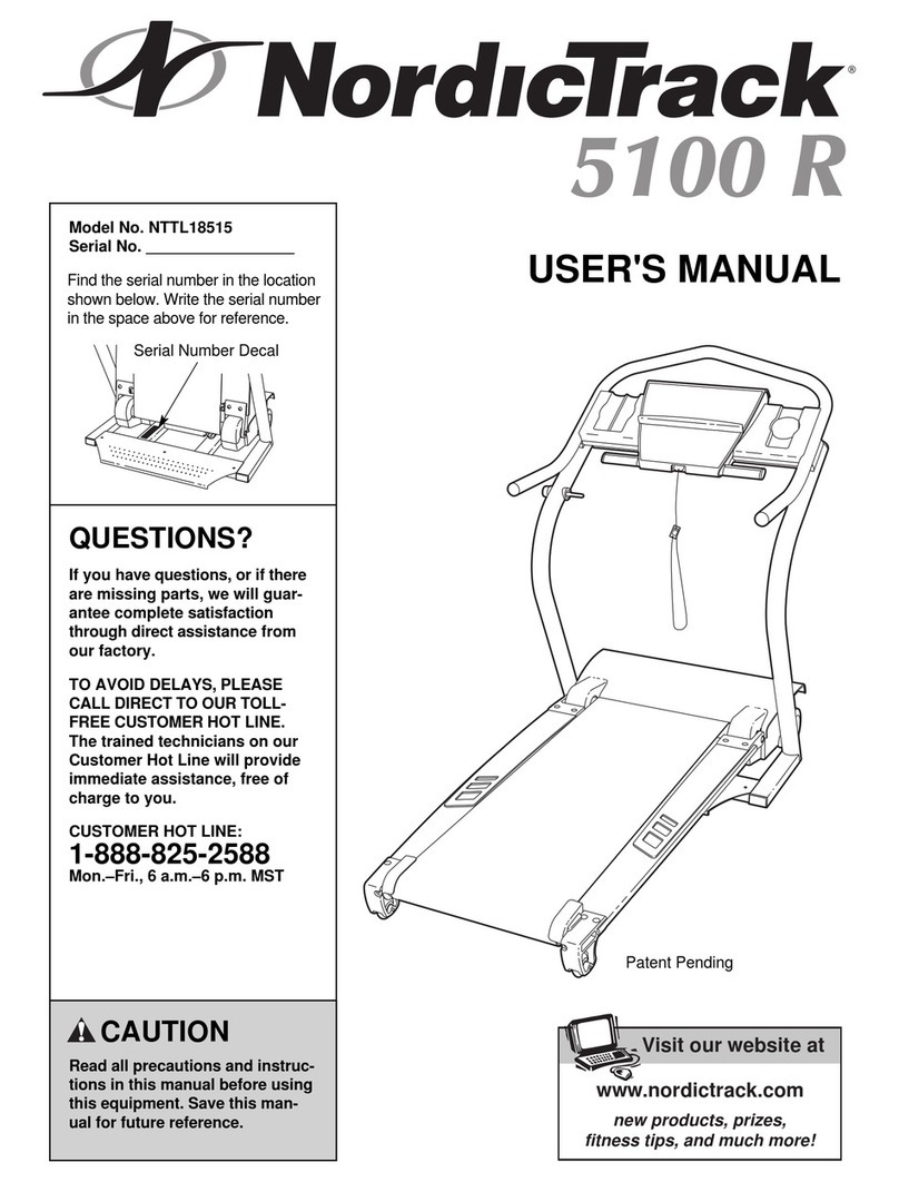 NordicTrack 5100 R Treadmill User manual