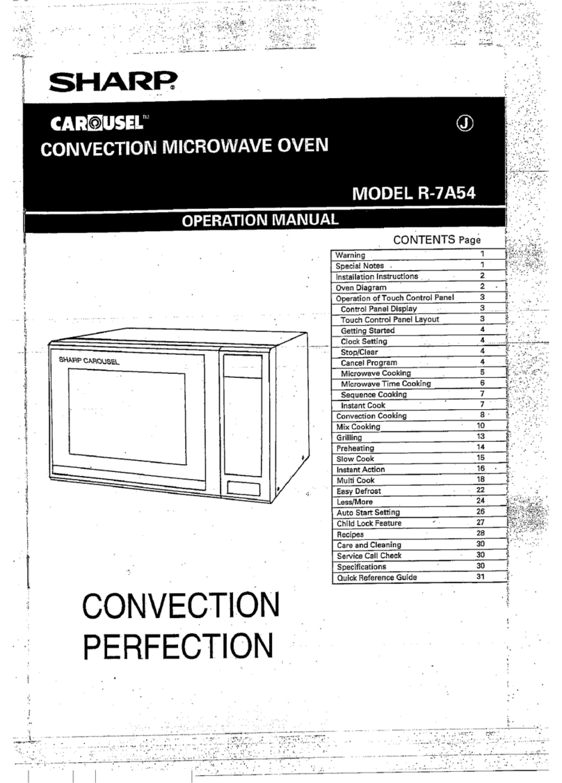 Sharp Carousel R-7A54 User manual