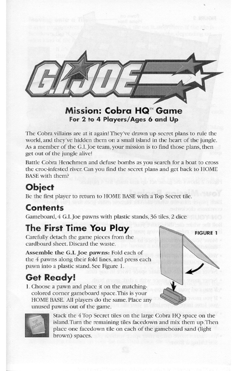 Hasbro G.I. Joe Mission: Cobra HQ Game User manual