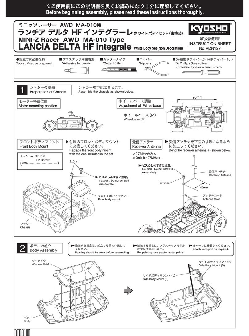 Kyosho MINI-Z Racer AWD MA-010 Type User manual Kyosho MINI-Z Racer AWD MA-010 Type User manual
