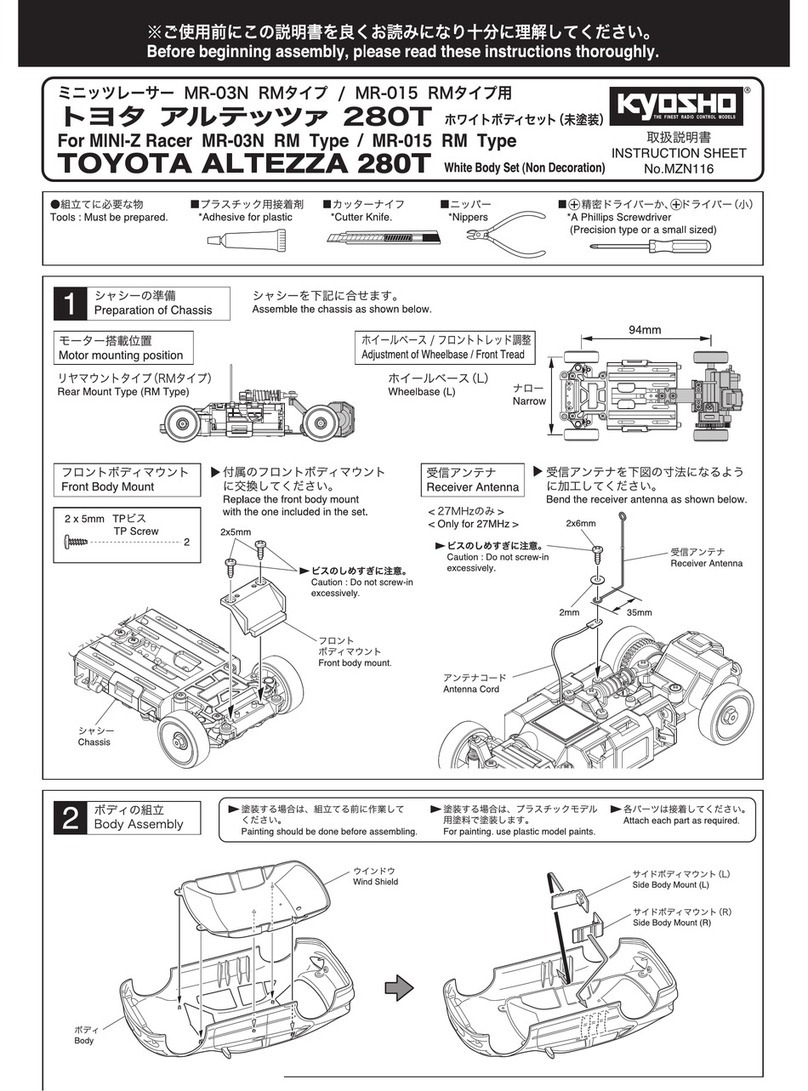 Kyosho MINI-Z Racer MR-03N RM Type User manual Kyosho MINI-Z Racer MR-03N RM Type User manual