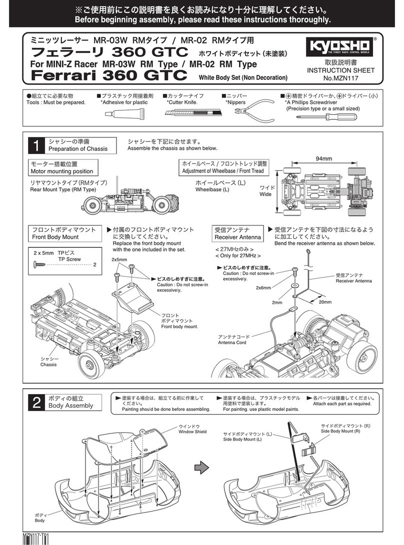 Kyosho MINI-Z Racer MR-02 RM Type User manual Kyosho MINI-Z Racer MR-02 RM Type User manual