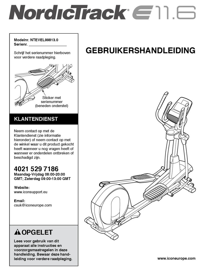 NordicTrack E 11.6 Elliptical User manual