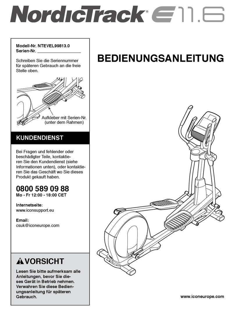 NordicTrack E 11.6 Elliptical Bedienungsanleitung
