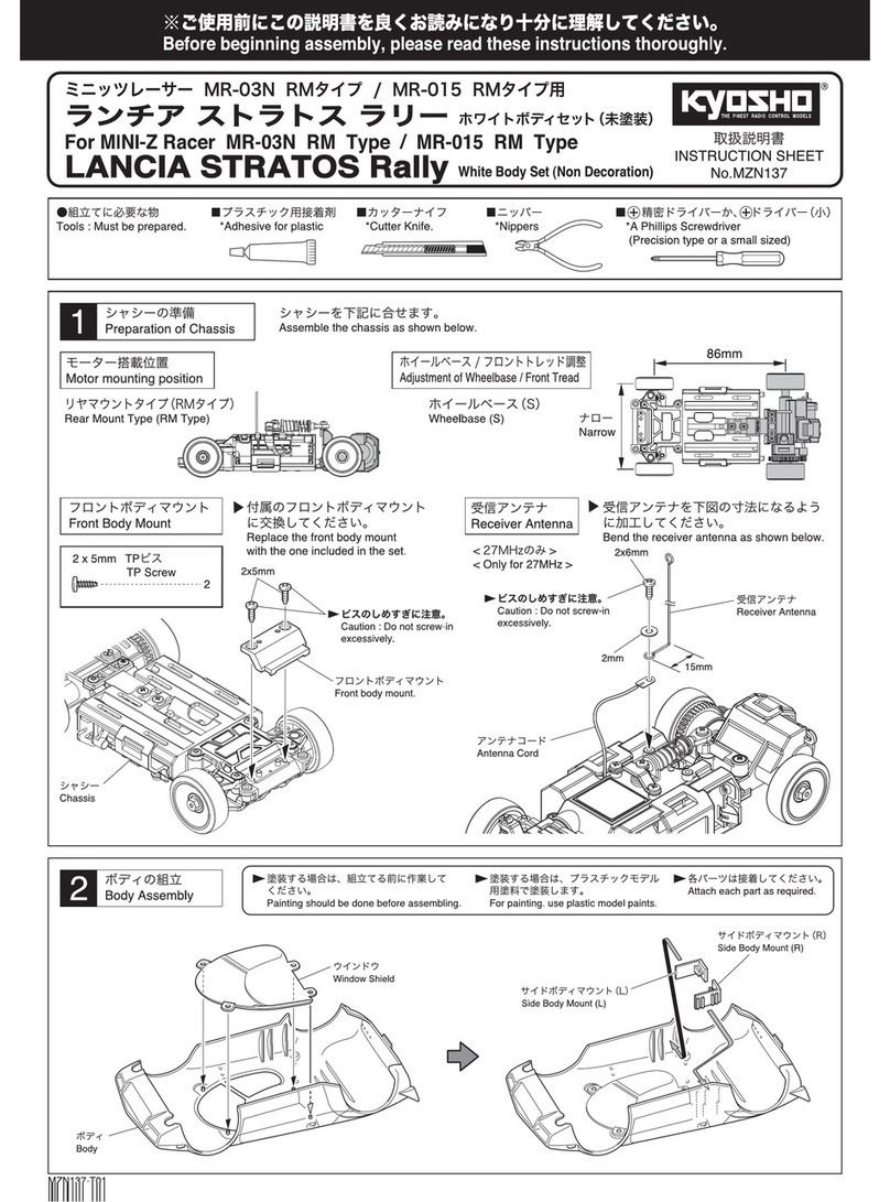 Kyosho MINI-Z Racer MR-03N RM Type instruction sheet