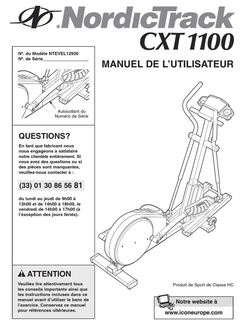 NordicTrack Cxt 1100 Elliptical User manual NordicTrack Cxt 1100 Elliptical User manual