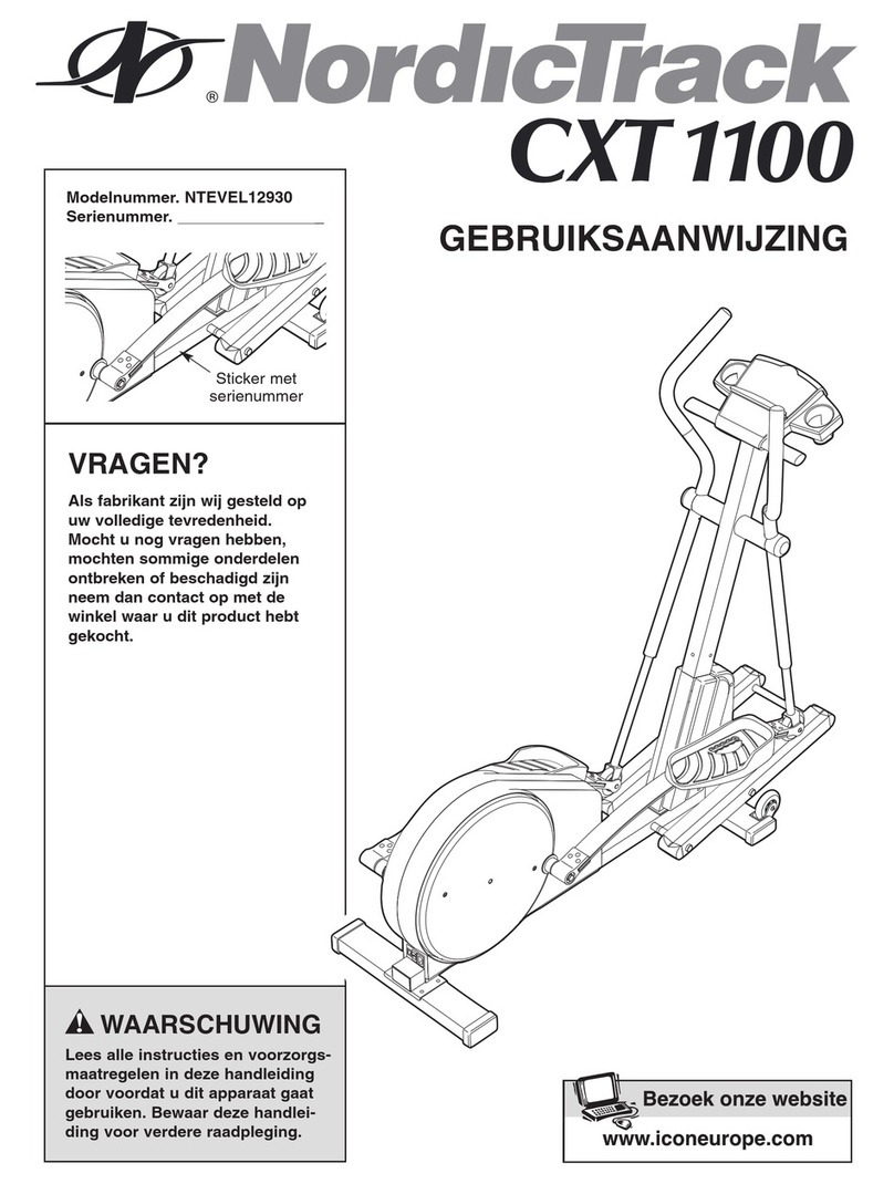 NordicTrack Cxt 1100 Elliptical Gebruiksaanwijzing