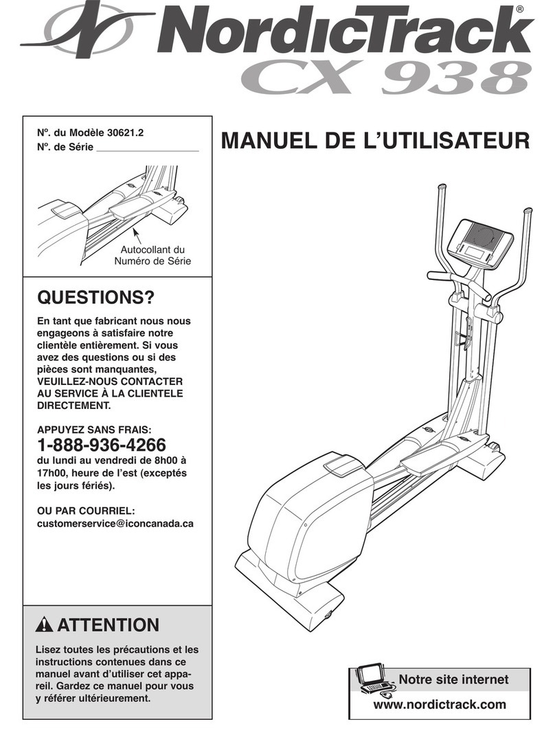 NordicTrack Cx 938 Elliptical Manuel de l'utilisateur