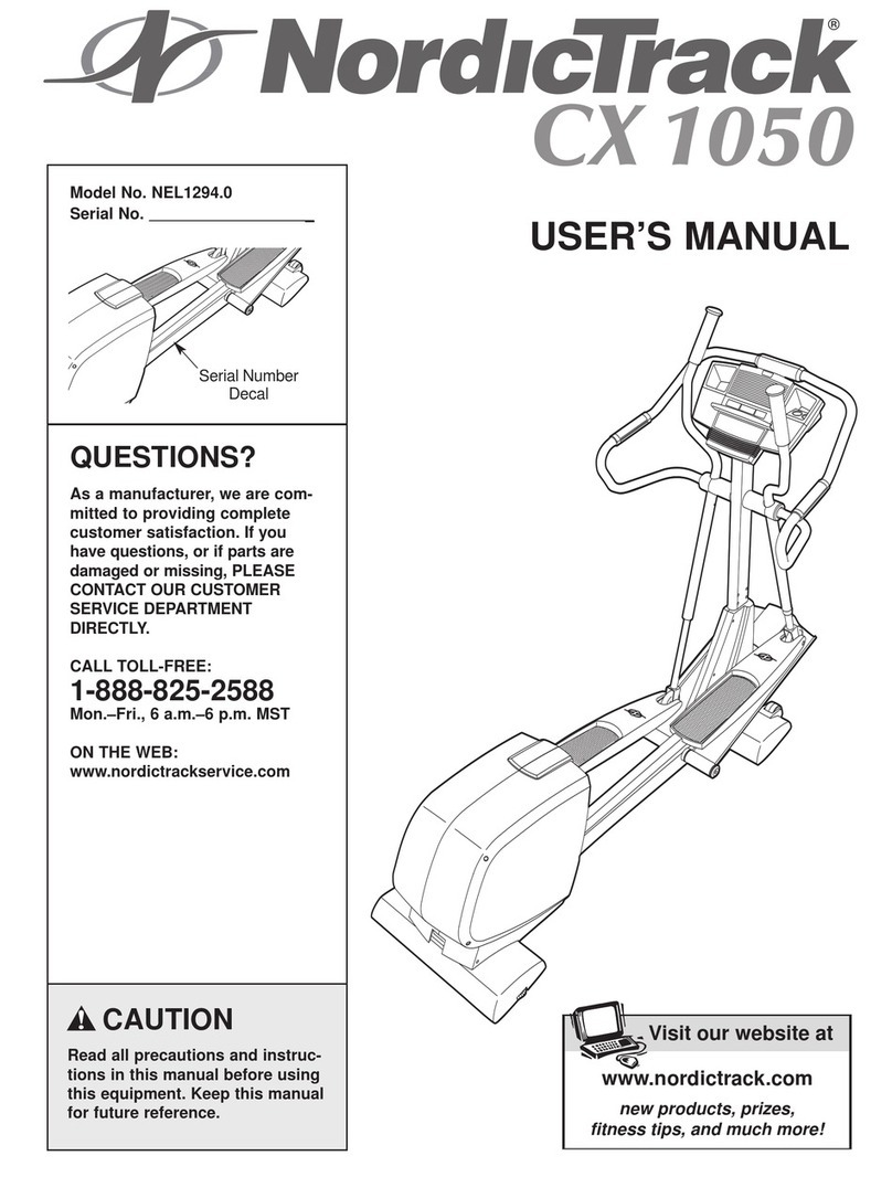 NordicTrack Cx 1050 Elliptical user manual