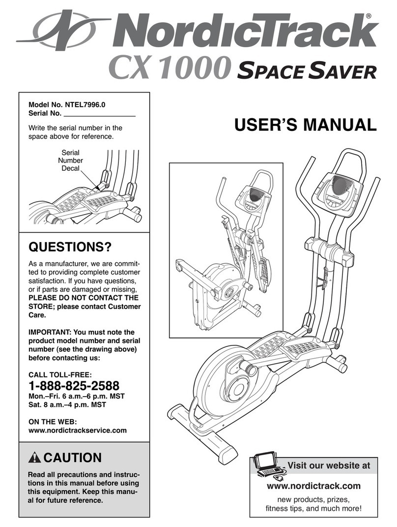 NordicTrack Cx 1000 Elliptical User manual