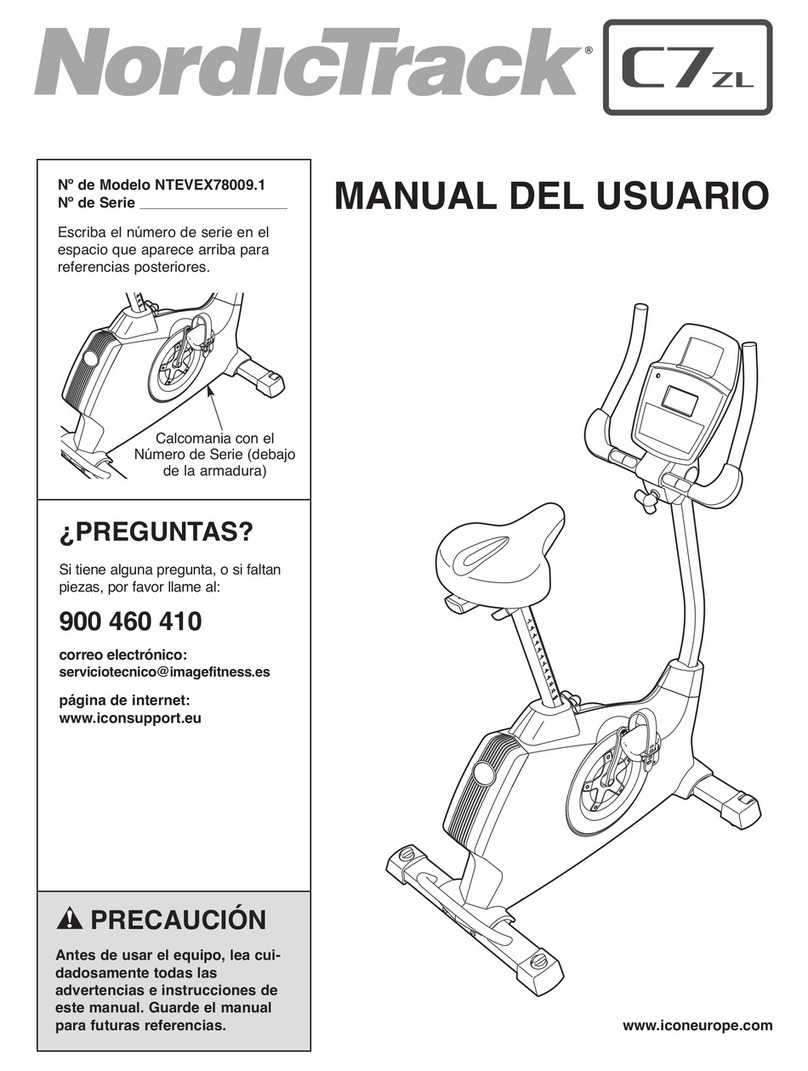 NordicTrack C7 Zl Bike Manual Del Usuario