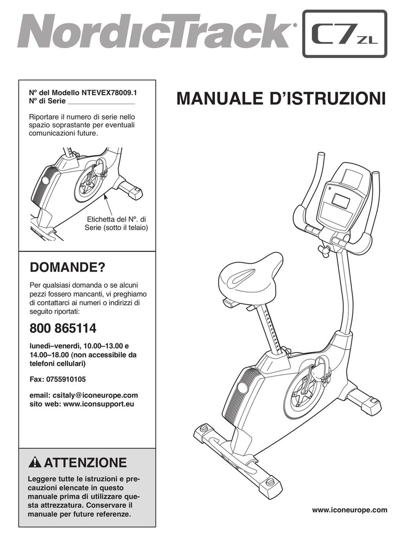 NordicTrack C7 Zl Bike Manuale d'istruzioni
