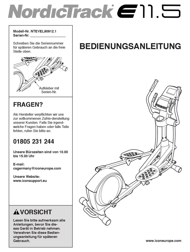 NordicTrack E 11.5 Elliptical Bedienungsanleitung