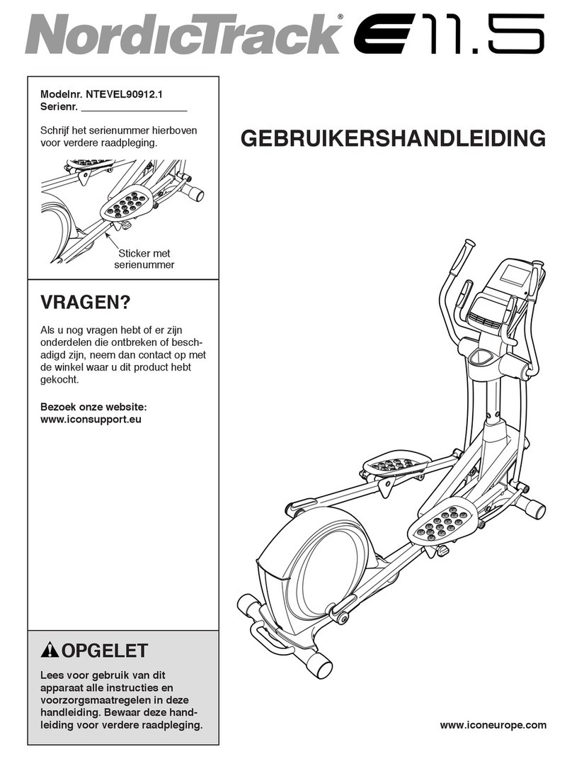 NordicTrack E 11.5 Elliptical Gebruikershandleiding