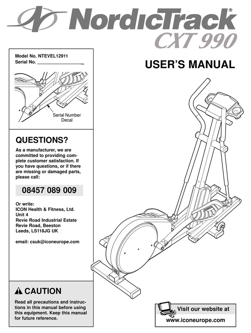 NordicTrack CXT 990 user manual NordicTrack CXT 990 user manual