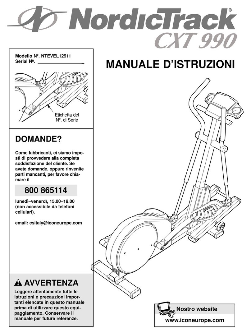 NordicTrack CXT 990 Manuale d'istruzioni