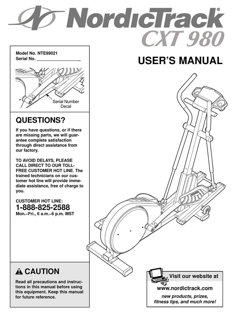 NordicTrack CXT 980 manual