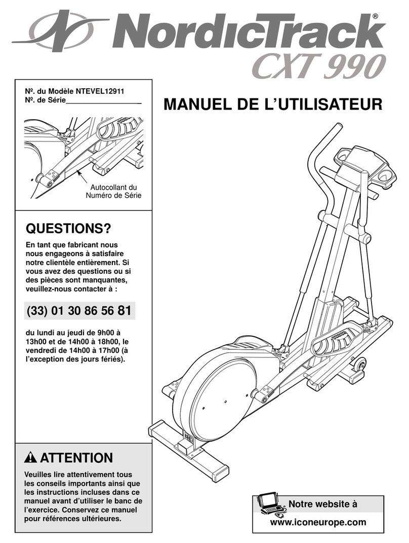 NordicTrack CXT 990 User manual