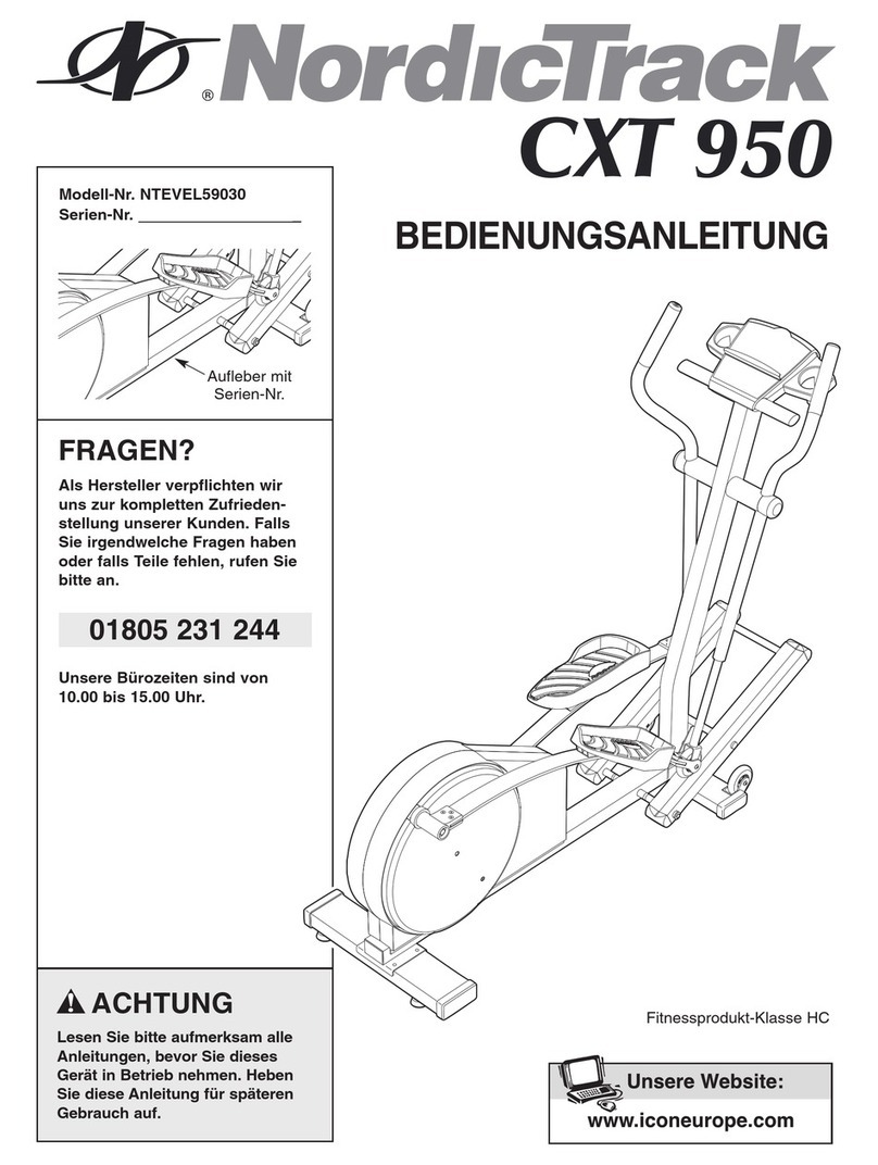 NordicTrack Cxt 950 Elliptical Bedienungsanleitung