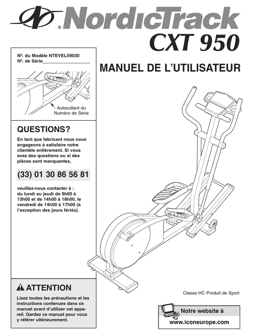NordicTrack Cxt 950 Elliptical Manuel de l'utilisateur