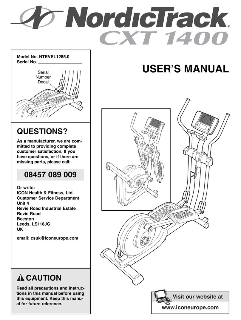 NordicTrack Cxt 1400 Elliptical user manual NordicTrack Cxt 1400 Elliptical user manual