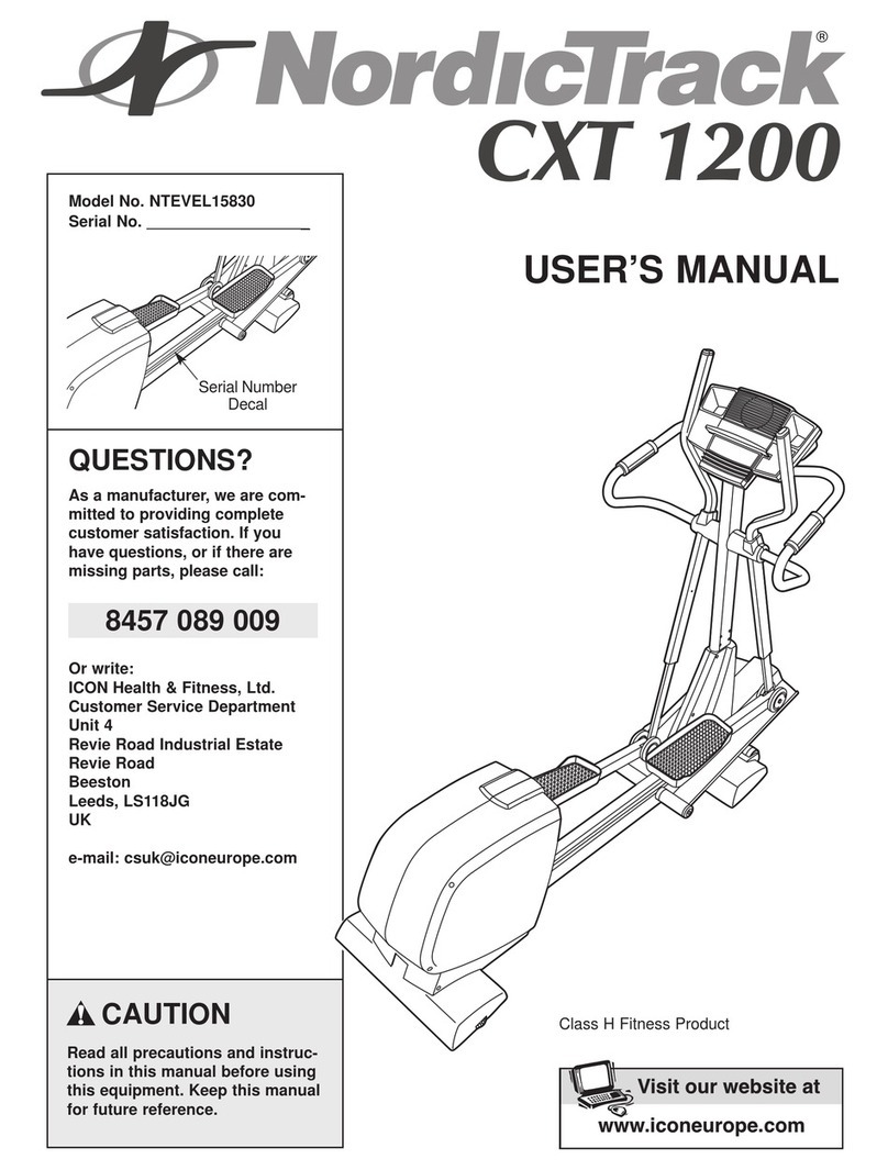 NordicTrack Cxt 1200 Elliptical User manual