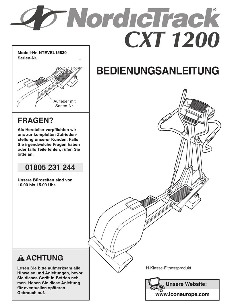 NordicTrack Cxt 1200 Elliptical Bedienungsanleitung