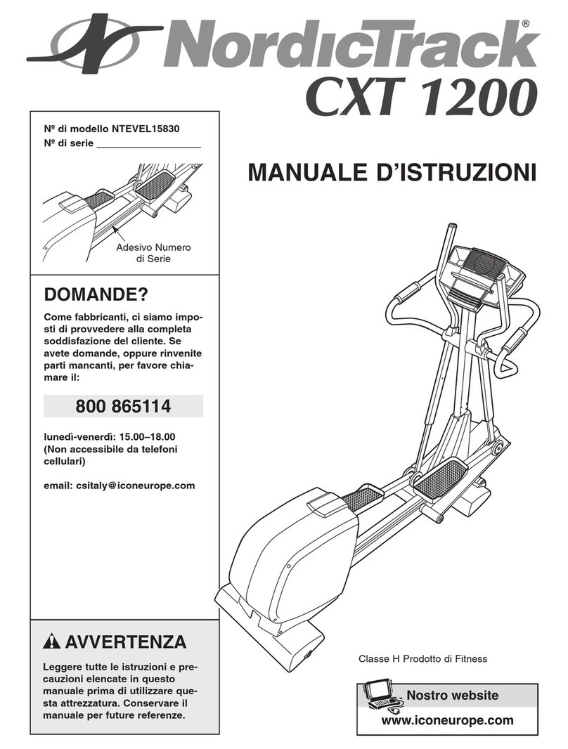 NordicTrack Cxt 1200 Elliptical Manuale d'istruzioni