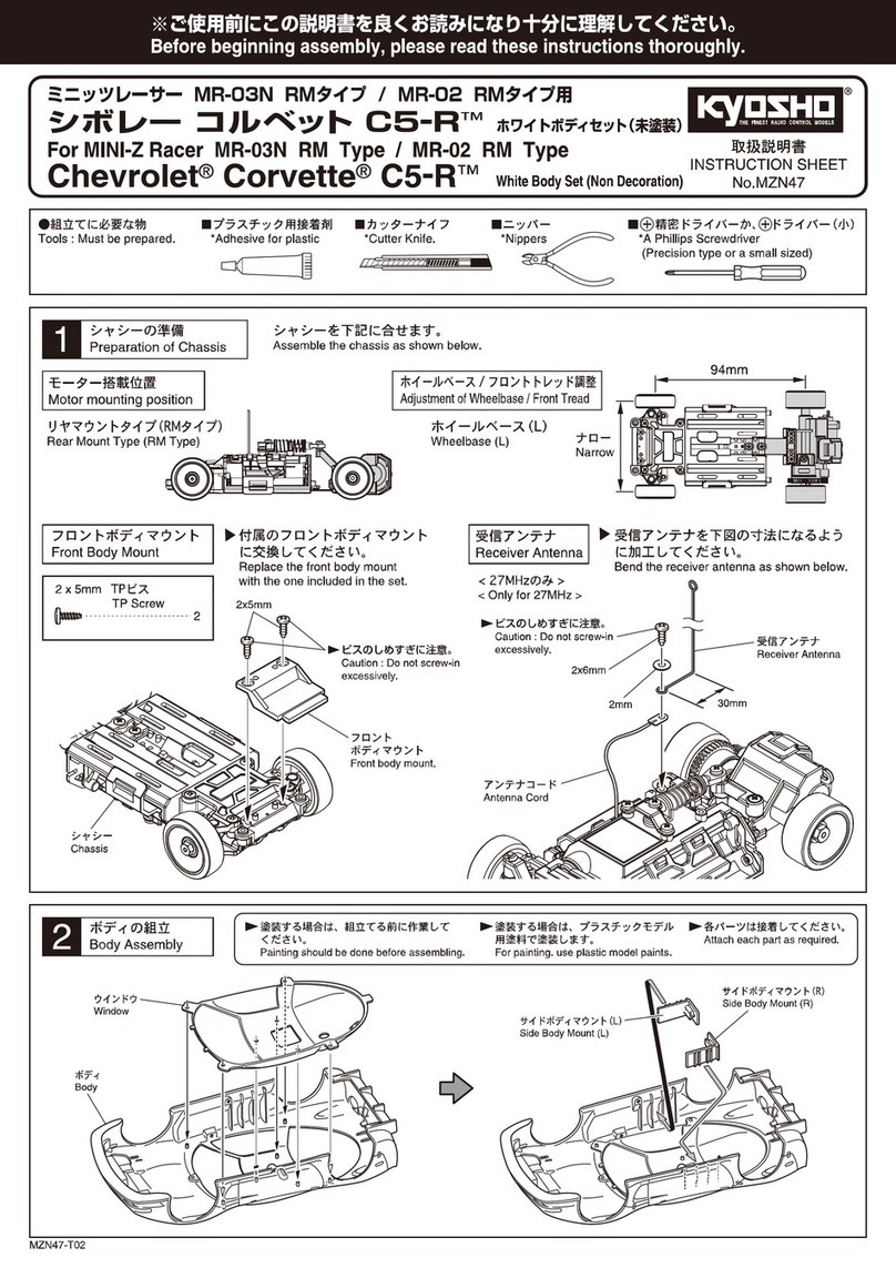 Kyosho MINI-Z Racer MR-02 RM Type instruction sheet