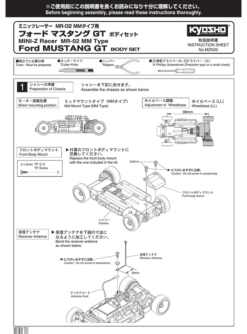 Kyosho Mini-Z Racer MR-02 MM Type instruction sheet