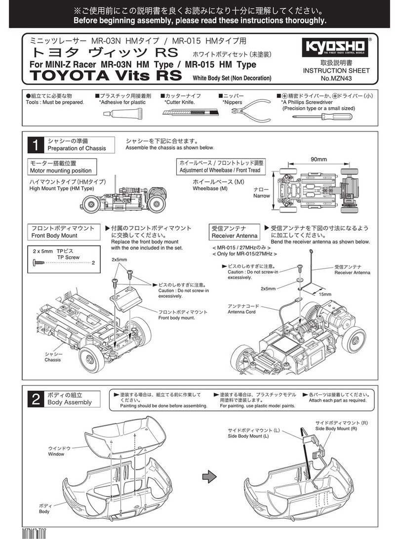 Kyosho Mini-Z Racer MR-03N HM Type User manual Kyosho Mini-Z Racer MR-03N HM Type User manual