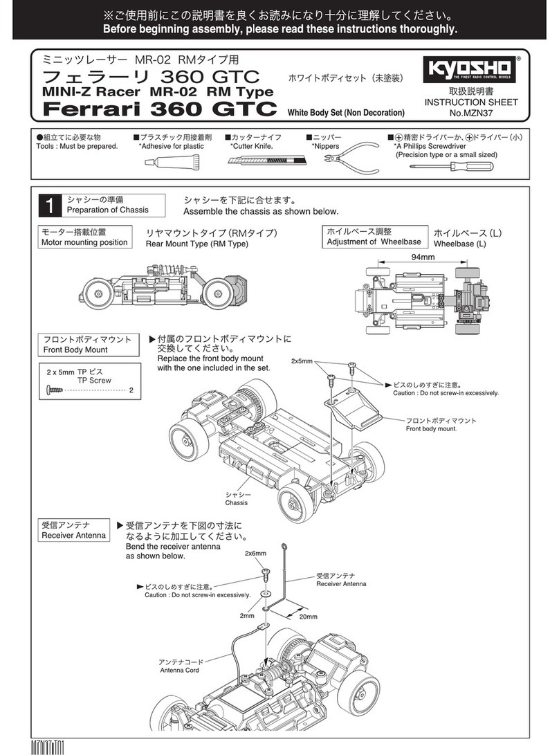 Kyosho MINI-Z Racer MR-02 RM Type User manual Kyosho MINI-Z Racer MR-02 RM Type User manual