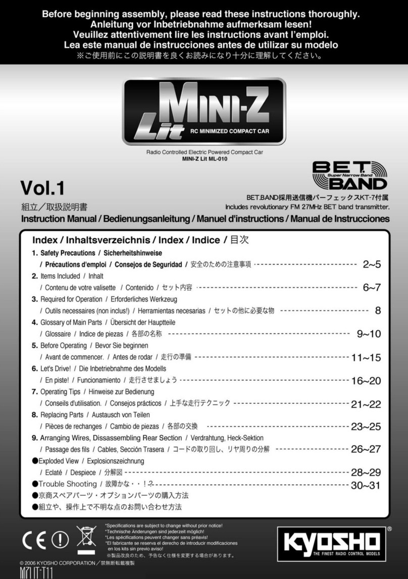 Kyosho MINI-Z Lit User manual Kyosho MINI-Z Lit User manual