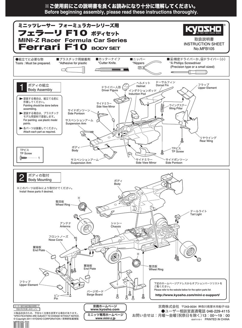 Kyosho MINI-Z Racer Formula car series User manual