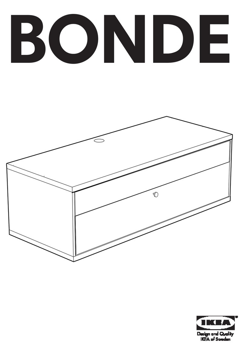 IKEA BONDE TV UNIT 56 3/4X23 5/8" instructions