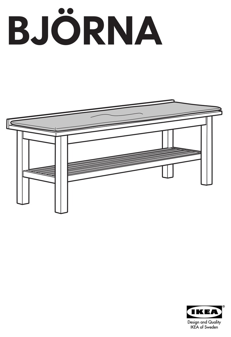 IKEA BJÖRNA BENCH 53 1/2" instructions