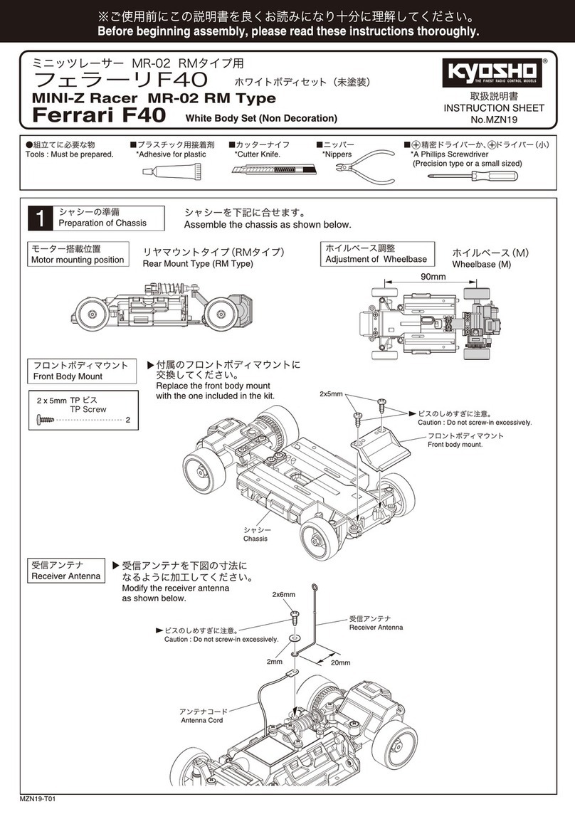 Kyosho MINI-Z Racer MR-02 RM Type User manual Kyosho MINI-Z Racer MR-02 RM Type User manual