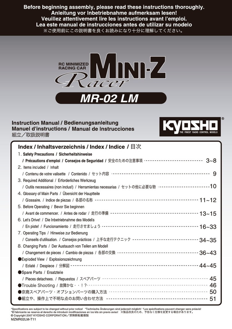 Kyosho MINI-Z Racer MR-02 LM Type instruction manual Kyosho MINI-Z Racer MR-02 LM Type instruction manual