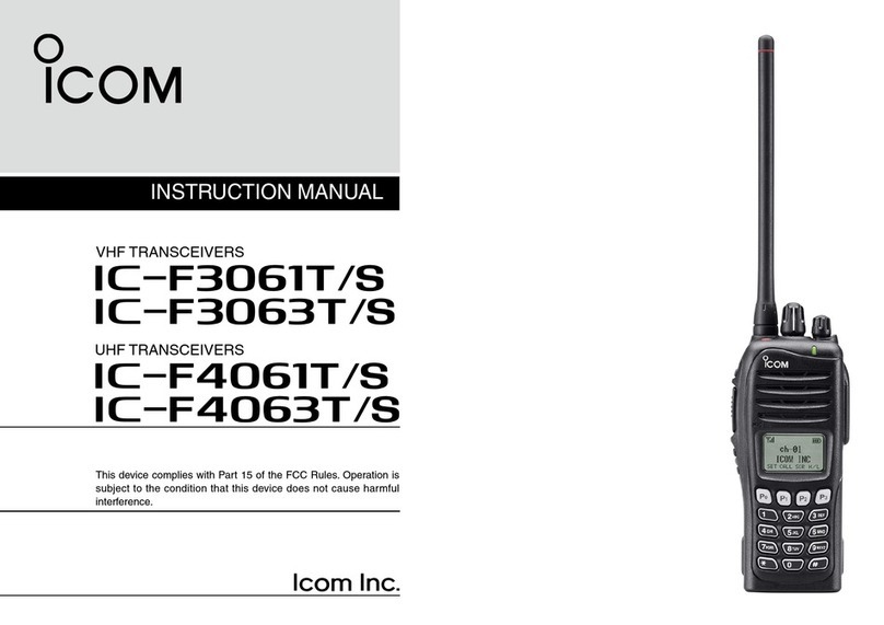 Icom IC-F3061T User manual