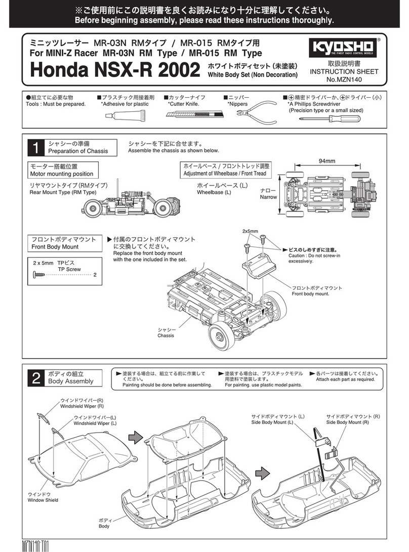 Kyosho Mini-Z Racer MR-03N RM Type instruction sheet