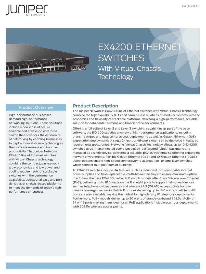 Juniper EX4200 Series Operating and safety instructions