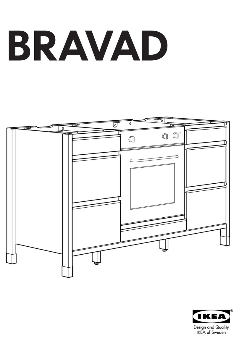 IKEA BRAVAD CABINET/BUILT-IN OVEN/COOKTOP instructions