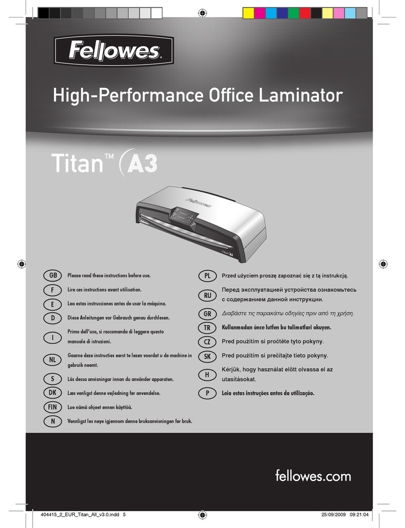 Fellowes Titan A3 User manual